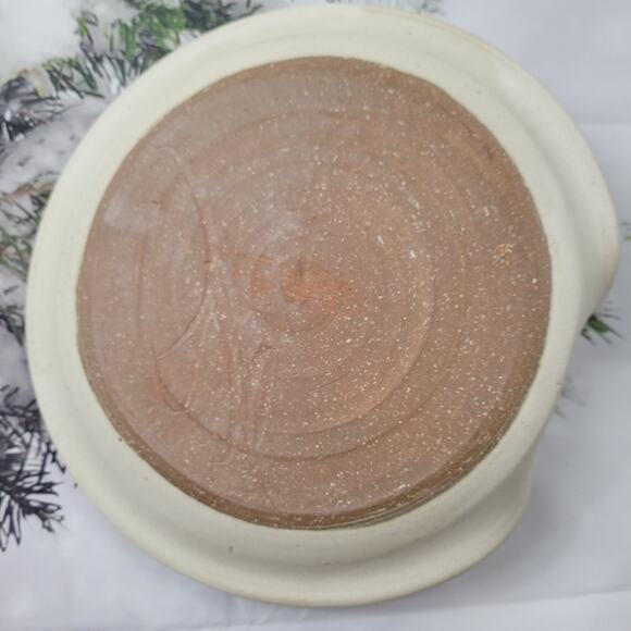 Handmade Studio Art Holiday Tree Serving Piece with attached Bowl - Picture 7 of 8